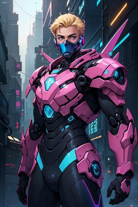380726-1835014580-pink and blue holographic colors,cartoon rendering,cinematic shot,best quality, masterpiece, realistic,1boy, beautiful ,black ar.png